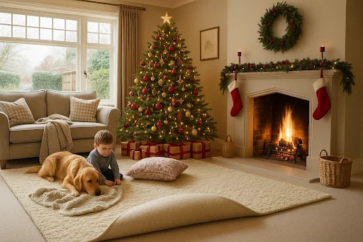 The Best Carpet Underlay for Cosy Christmas Living Rooms